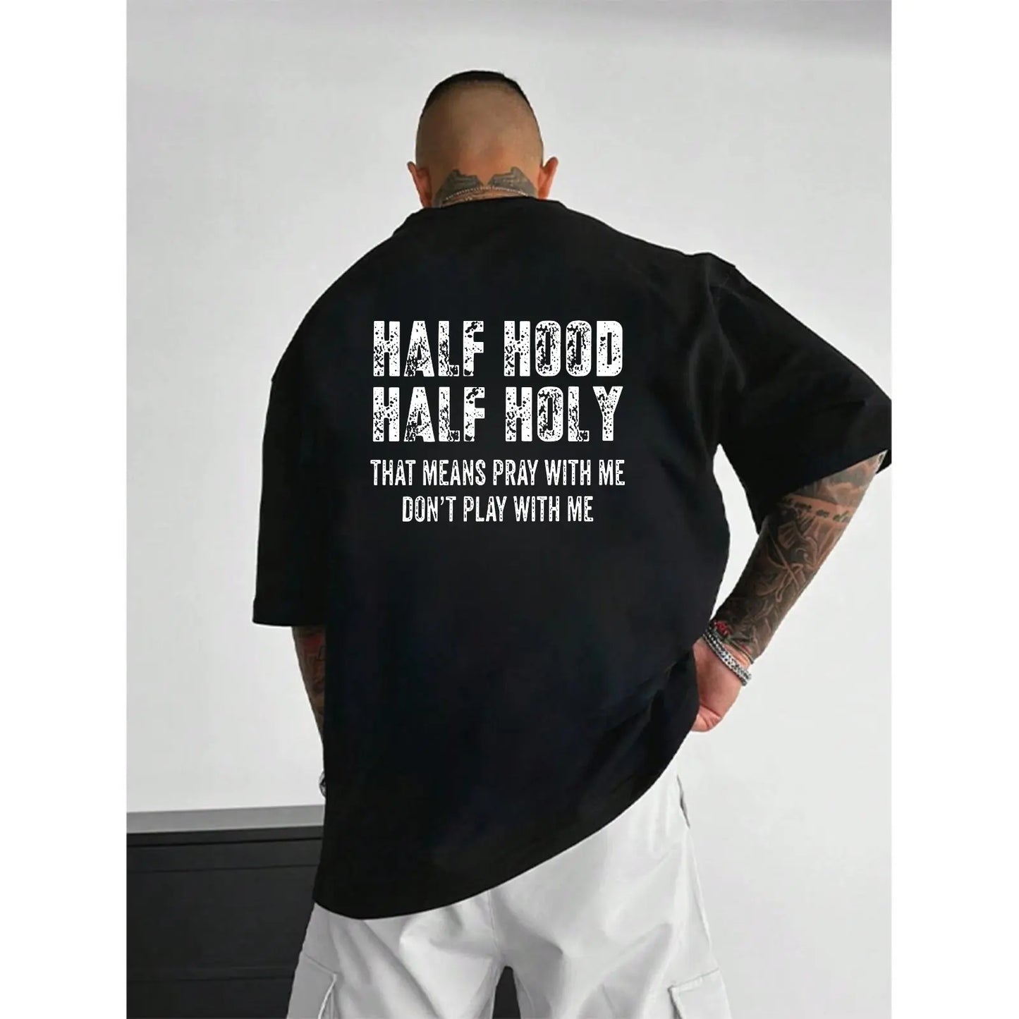 Streetwear Graphic Hoodie with Durable "Pray With Me Don't Play With Me" Print, Soft Unisex Pullover, Gifts for Him