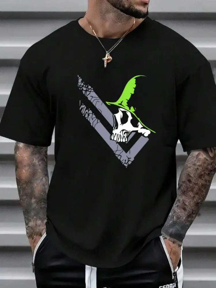 Men's Metals Mulisha Murk T-Shirt - Streetwear Tee, Short Sleeve Round Neck Casual Shirt with Single-Sided Print, Machine Washable Suitable for Fans, Birthdays and Gifts, Comfortable Casual Attire for Parties & Outfits