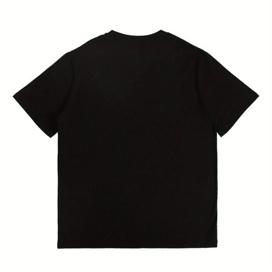 100%25 Cotton Summer T Shirts Mens Funny Print Cotton Top Casual Short Sleeve Crew Neck T Shirt Mens Clothing For Outdoor Black -1 A79 T-Shirt For Men and Women