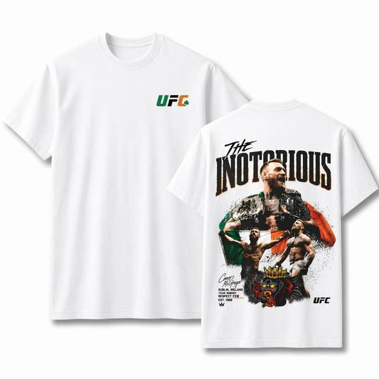 [Graphic Tee]Men's UFC 329 Black Conor McGregor T-Shirt, The Notorious UFC Graphic Tee, UFC MMA Shirt, Gift for Fighters, Sports Apparel
