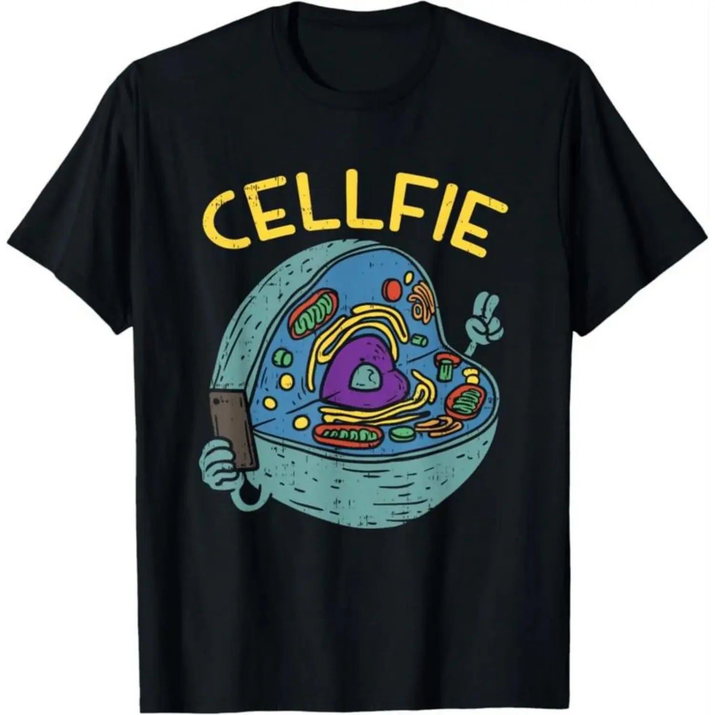 Humorous Science Biology Teacher T Shirt Short Sleeved Cell Fie Funny Educational Apparel