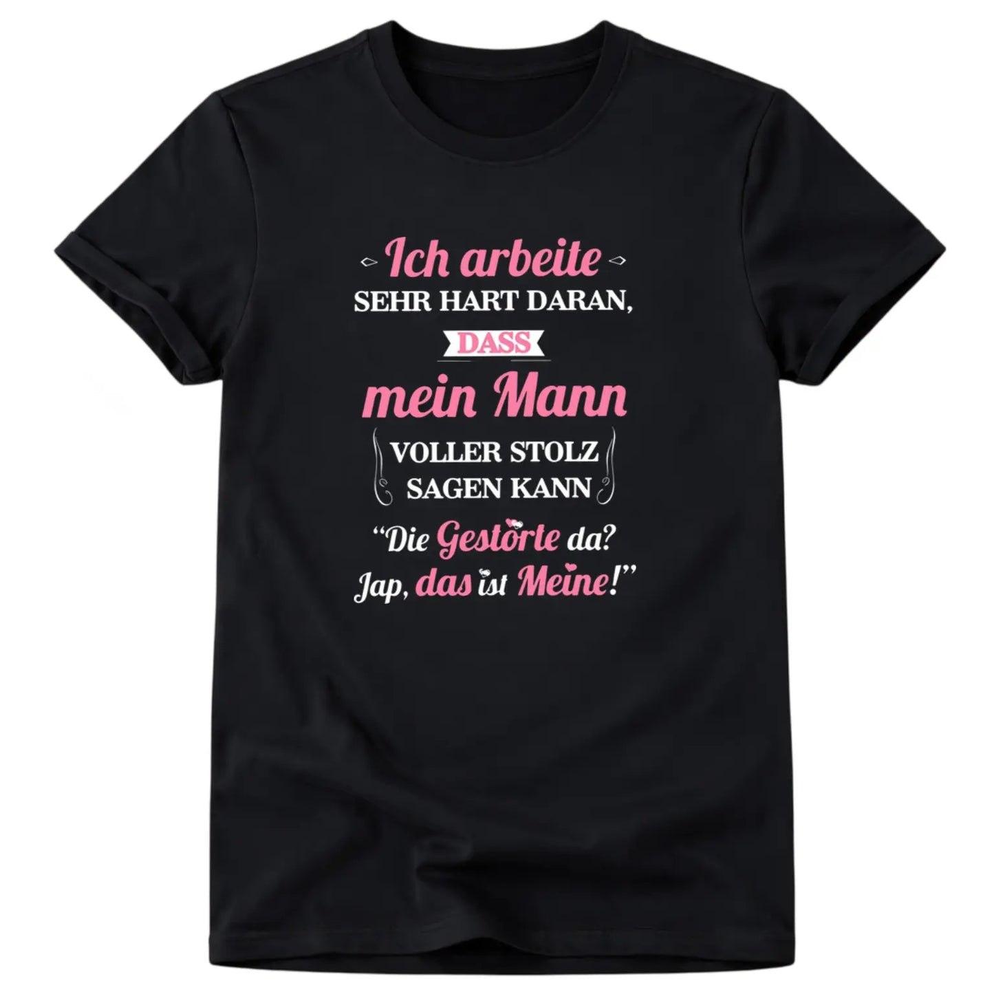 Plus Size, German Funny Letter Print Plus Size Women's T-shirt, Short Sleeve Crew Neck Casual Top for Summer & Spring, Women's Clothing