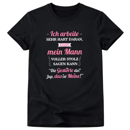 Plus Size, German Funny Letter Print Plus Size Women's T-shirt, Short Sleeve Crew Neck Casual Top for Summer & Spring, Women's Clothing