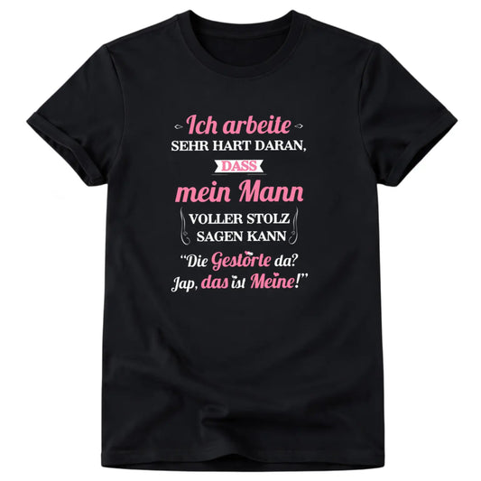 Plus Size, German Funny Letter Print Plus Size Women's T-shirt, Short Sleeve Crew Neck Casual Top for Summer & Spring, Women's Clothing