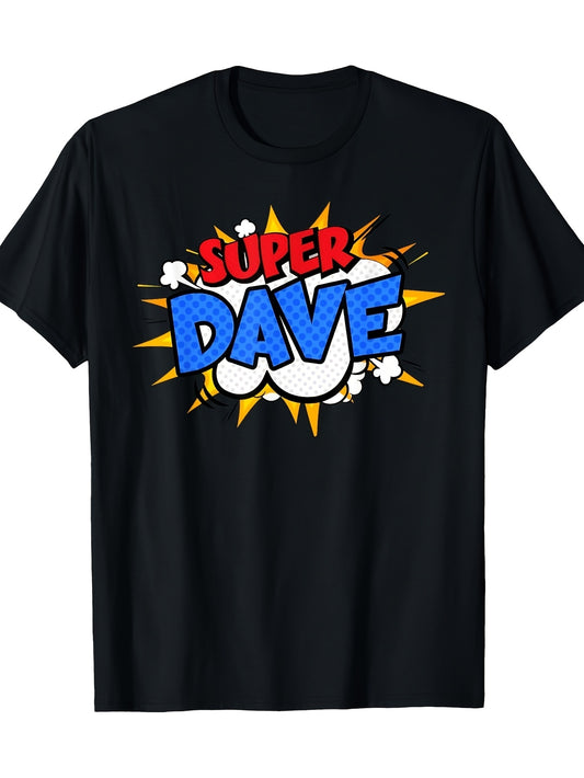Super Dave Cartoon Graphic T Shirt 100% Crew Neck Tee Casual Loose Fit Short Sleeve Shirt for Adults All Season Knit Fabric with Digital Heat Transfer Regular Length Funny Comic Design Same Style 2026 Summer Shirt Sleeved Printed T Shirt 180G