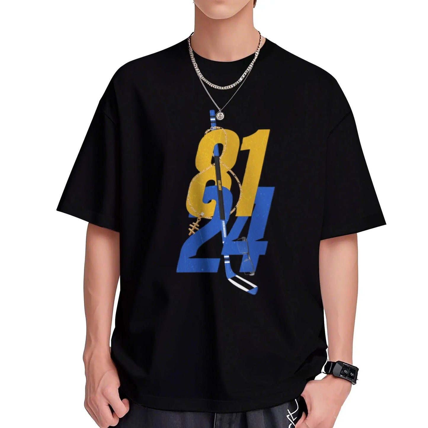 Men's Casual Short-Sleeve Heated Rivalry Hockey T-Shirt - Rosanov Shane Hollander Yaoi Sports Drama Fan Gift, Cotton Fashion Streetwear Menswear Top