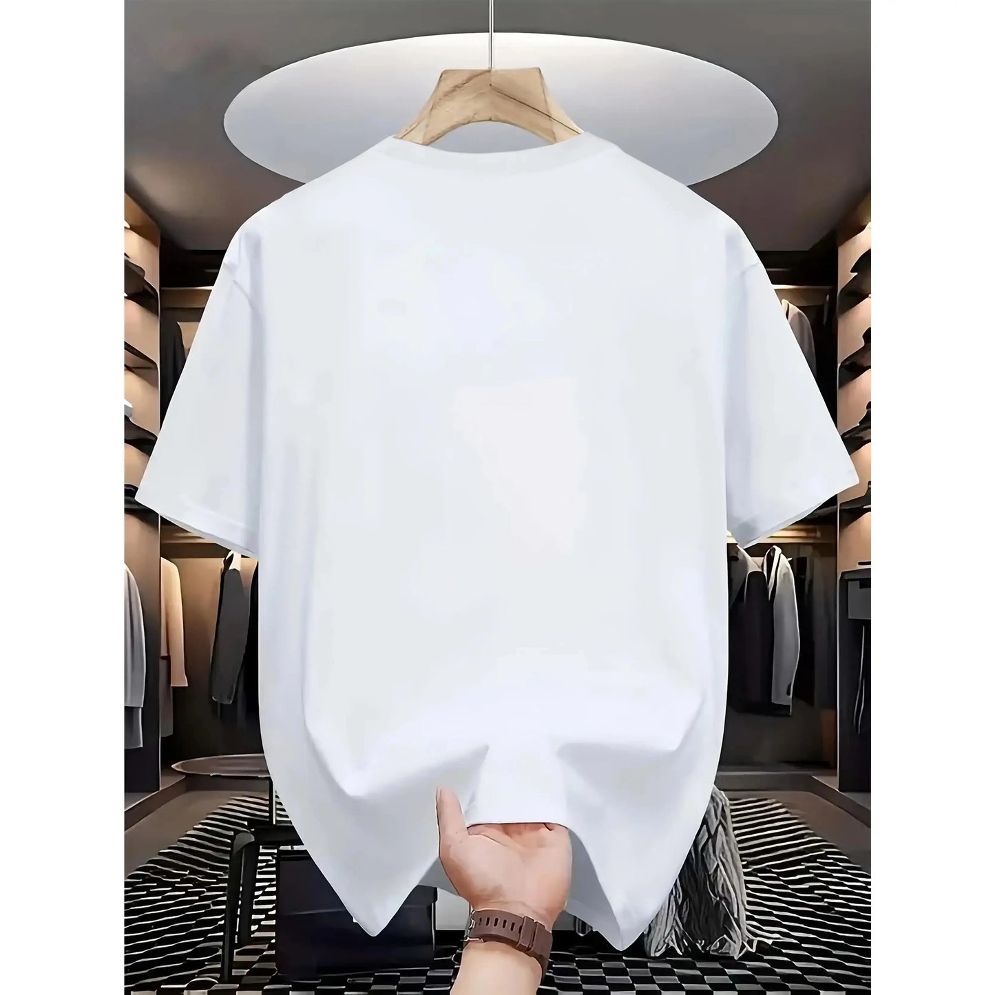 Men's Soft Fabric Round Neck Short-Sleeve T-Shirt - Casual Sports Top for Summer, Breathable Sports & Outdoor Menswear Apparel,summerwins