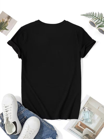 Vintage Tee, Women'S Round Neck T-Shirt, Spring Summer Fall Casual Suitable for Travel The Reason for The Season Christmas Leopard Plaid Graphic, A Stylish And Casual Choice, Attitude T-Shirt, Local Delivery