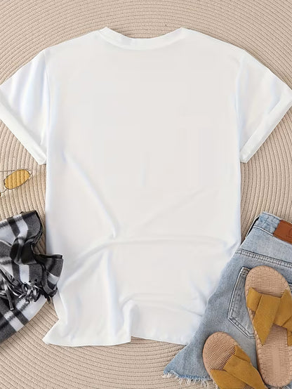 Vintage Tee, Women'S Round Neck T-Shirt, Spring Summer Fall Casual Suitable for Travel The Reason for The Season Christmas Leopard Plaid Graphic, A Stylish And Casual Choice, Attitude T-Shirt, Local Delivery