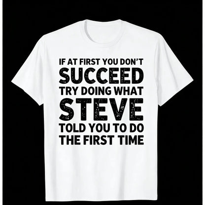 Men's Funny Sarcastic Quote Graphic T-Shirt, Heavyweight Loose Fit Short Sleeve Streetwear Top for Daily Wear & Parties, Tshirt, Menswear