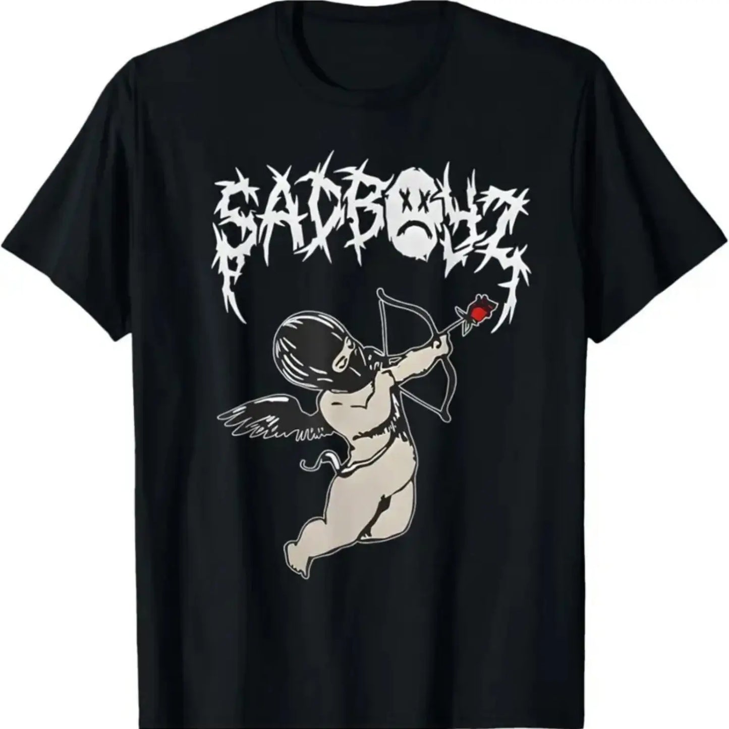 Men's Corridos Tumbados Graphic T-Shirt, Casual Sad Boyz Junior H Belicos Music Print, 100%25 Cotton Round Neck Short Sleeve