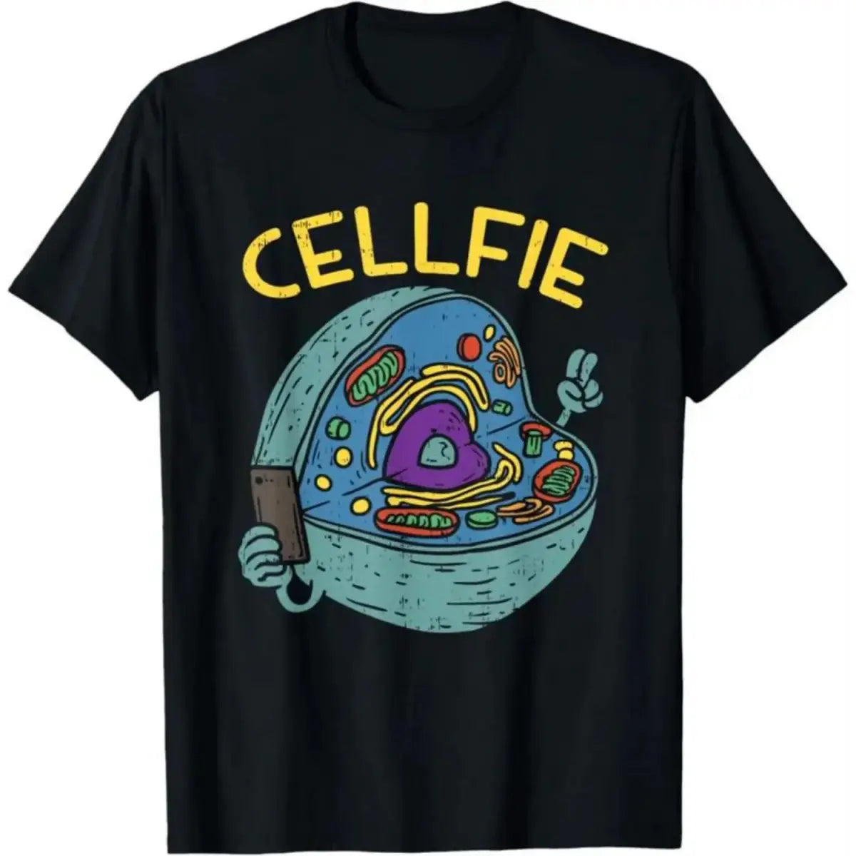 Humorous Science Biology Teacher T Shirt Short Sleeved Cell Fie Funny Educational Apparel