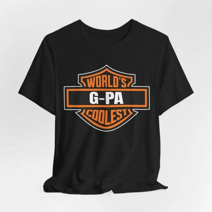 Custom Name World's Coolest Grandpa Shirt, Grandpa Nickname Gift Motorcycle Dad Shirt Father's Day Tee Birthday Gift from Grandkids
