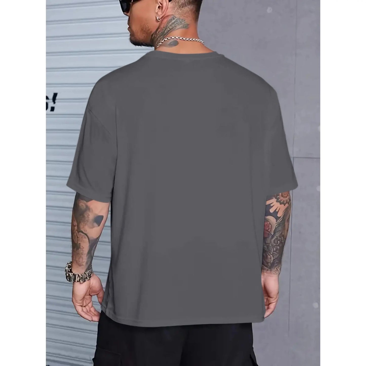 1pc Vintage Style Christmas Graphic Tee, Men'S Casual Plus Size T-Shirt with "Merry Christmas Shitter'S Full" Print, Polyester Knit Fabric, Round Neck, Loose Fit, Summer Season Top