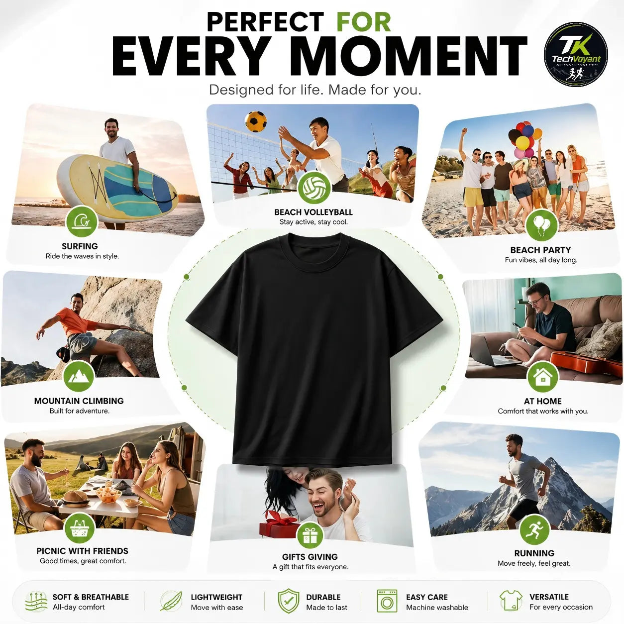 Casual Streetwear T-Shirt for Men, Short Sleeve Funny Graphic Tee, Birthday Gift Idea for Dad and Grandpa