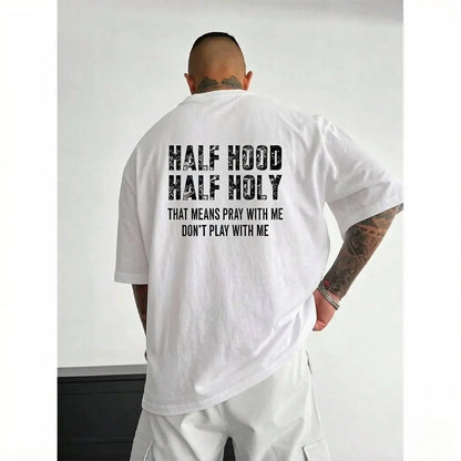 Streetwear Graphic Hoodie with Durable "Pray With Me Don't Play With Me" Print, Soft Unisex Pullover, Gifts for Him