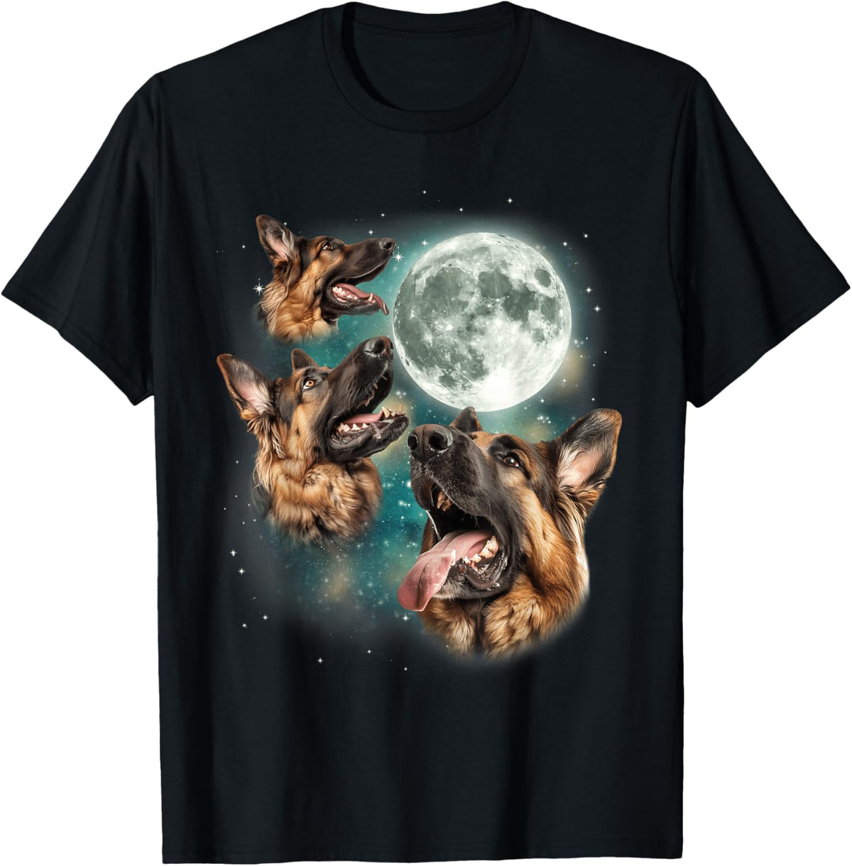 Three German Shepherd Moon | Funny Howling Dogs Canine Meme