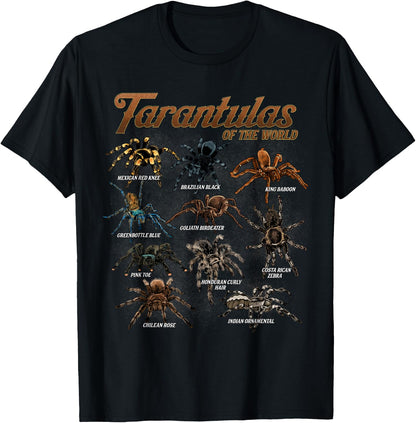 Tarantulas of The World Arachnid Pet Spider Tarantula Lover T-Shirt