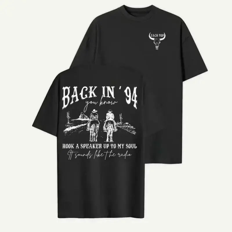 Back in 94 Graphic T-Shirt, Vintage Country Music Short Sleeve Top, Unisex Concert Tour Merch for Everyday Wear, Birthday