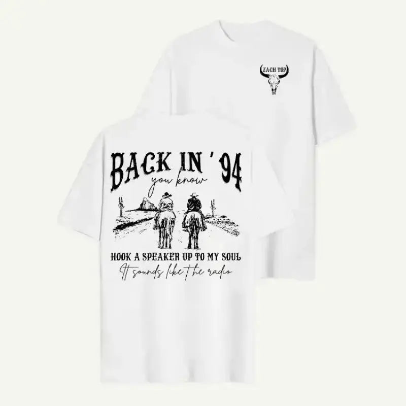 Back in 94 Graphic T-Shirt, Vintage Country Music Short Sleeve Top, Unisex Concert Tour Merch for Everyday Wear, Birthday