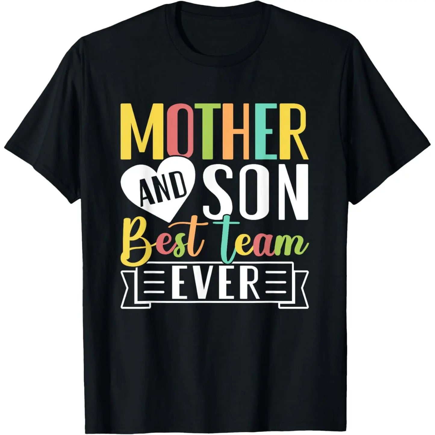 Mama Son Matching Graphic T-Shirt, Unisex Solid Cotton Classic Fit Short Sleeve Crew Neck Tee, Mother's Day Gift for Mom