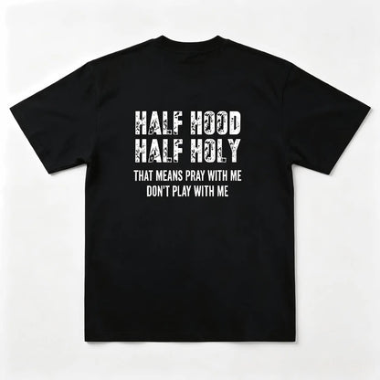 Streetwear Graphic Hoodie with Durable "Pray With Me Don't Play With Me" Print, Soft Unisex Pullover, Gifts for Him