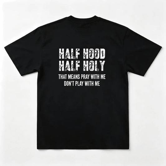 Streetwear Graphic Hoodie with Durable "Pray With Me Don't Play With Me" Print, Soft Unisex Pullover, Gifts for Him