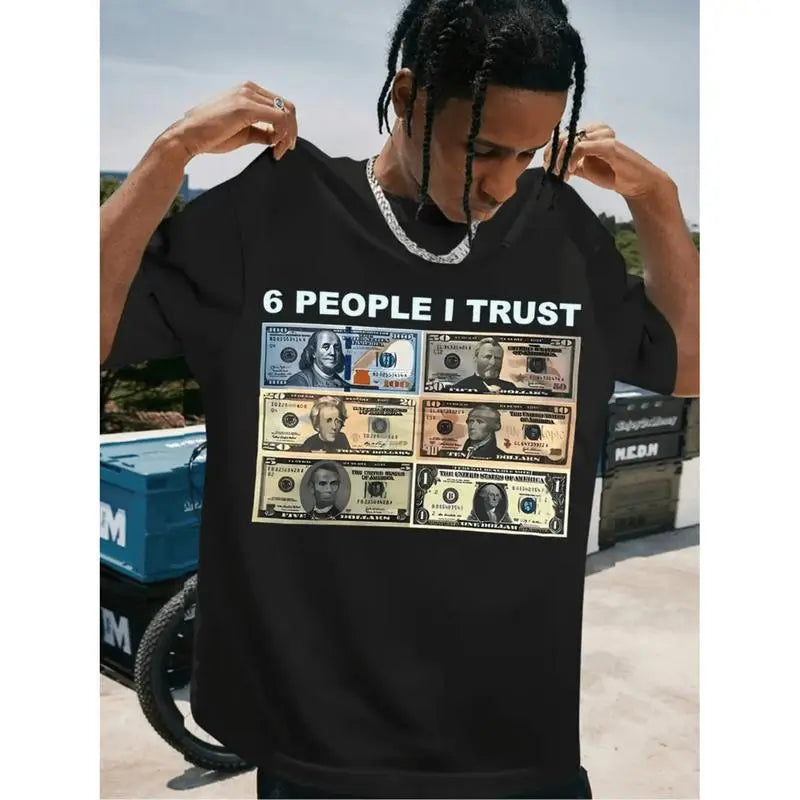 Fashion ✧   Mens 6 People Graphic Cotton T Shirt Casual Round Neck Short Sleeve 100 Cotton Knit Fabric Black With Design Fit Cotton T Shirts Plus Size Black -1 B37