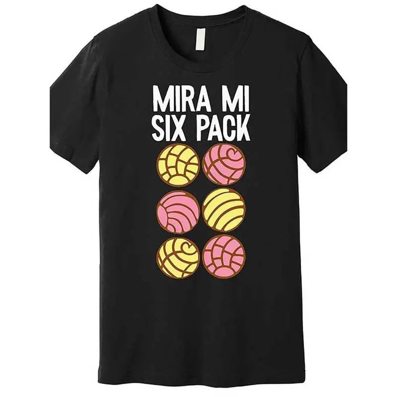 Men's Letter Print Round Neck Tee Conchas Pan Dulce Latina Mexican Mujer Concha Pastry Premium T-Shirt 666569 funny Men’s Short Sleeve Graphic T-shirt Collection black TT2 Golf Gift T-Shirt For Men and Women