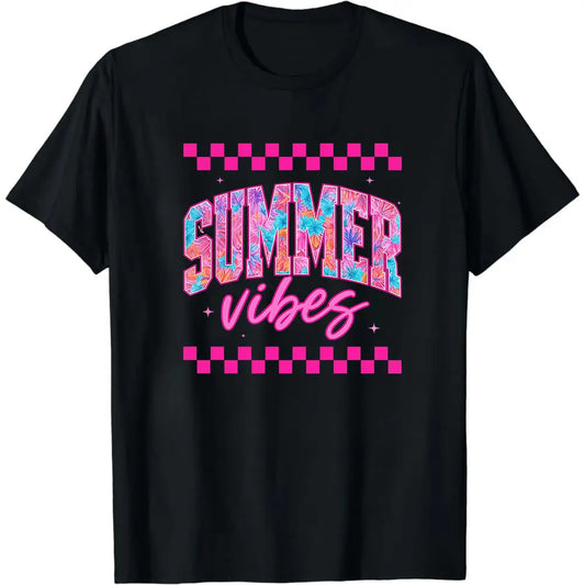 Summer Vibes Shirt, Retro Summer Shirt, Beach Vacation Shirt, Trendy Summer Graphic Tee, Cute Aesthetic Shirt, Casual Daily Wear, Soft Cotton Short Sleeve, Outdoor Leisure Top, Holiday Apparel