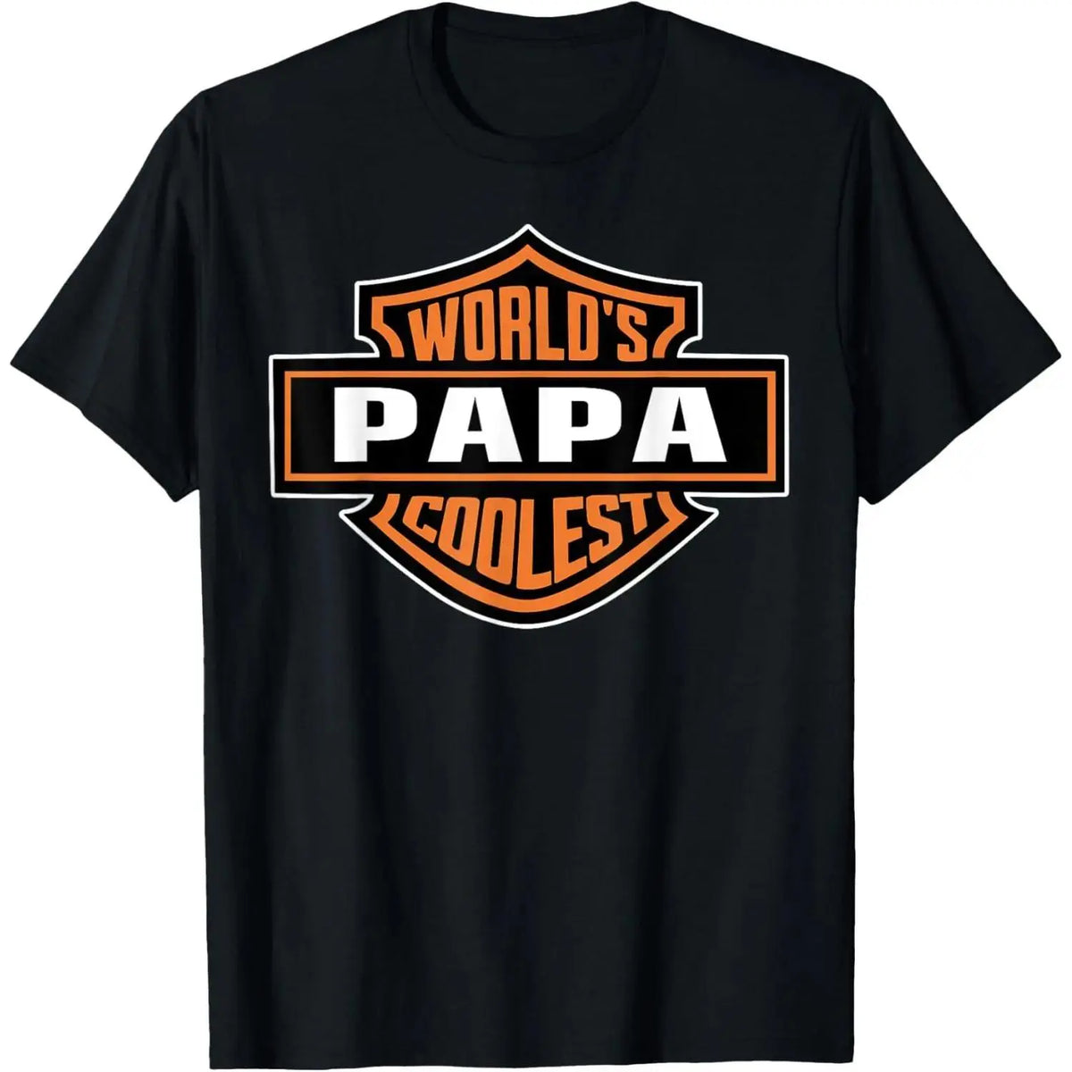 Mens World S Coolest PAPA Best Dad in the World Father S Day T Shirt 100 Percent Cotton Casual Short Sleeve Round Neck Tee for Daily Wear