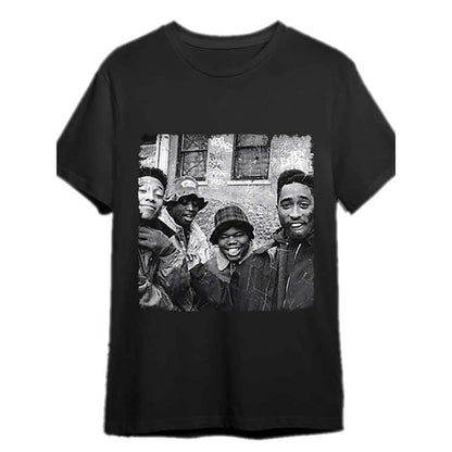 JUICE 90 Men's Cotton Short Sleeve Crew Neck Graphic T-Shirt (338288) - Menswear, Casual, All Seasons Streetwear Sports Top, Black, XXXXL