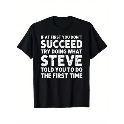 Men's Funny Sarcastic Quote Graphic T-Shirt, Heavyweight Loose Fit Short Sleeve Streetwear Top for Daily Wear & Parties, Tshirt, Menswear