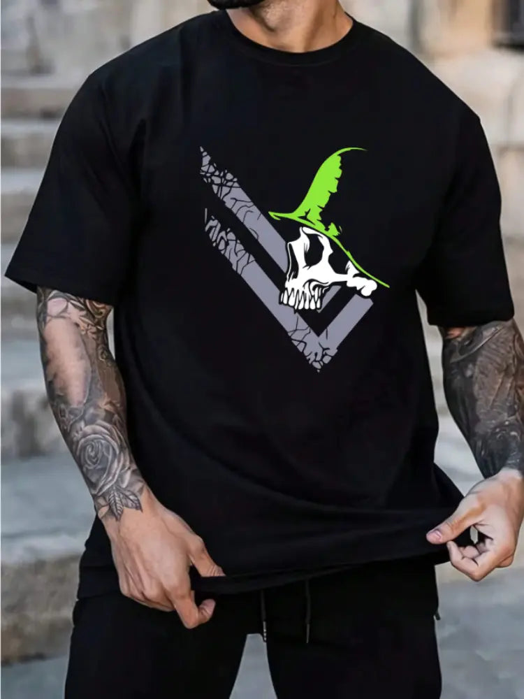 Men's Metals Mulisha Murk T-Shirt - Streetwear Tee, Short Sleeve Round Neck Casual Shirt with Single-Sided Print, Machine Washable Suitable for Fans, Birthdays and Gifts, Comfortable Casual Attire for Parties & Outfits