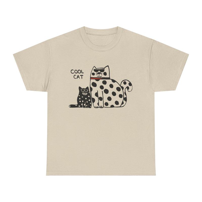 Cool Cat T-Shirt | Retro Cat Illustration, Graphic Tee
