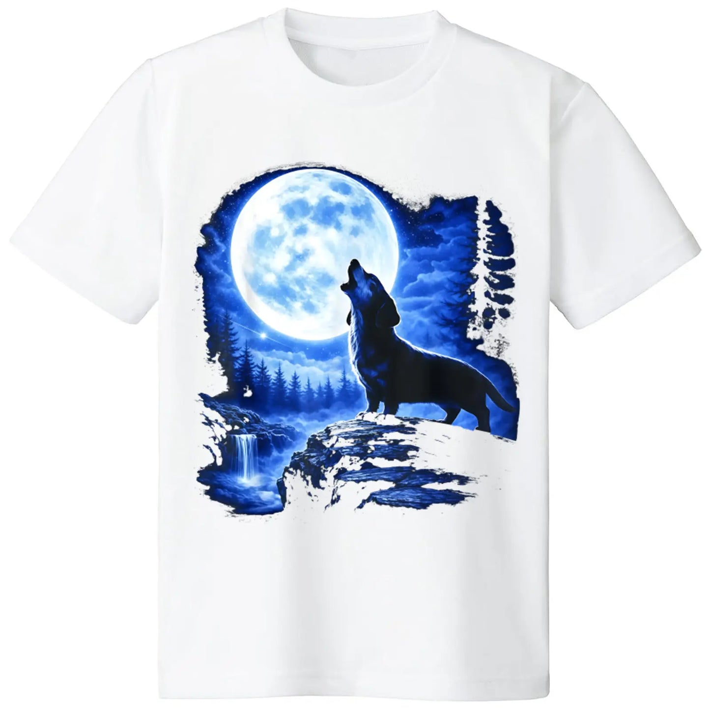 Dachshund Howling Moon Funny Weiner Dog Sausage Art T-Shirt unisex T-Shirt