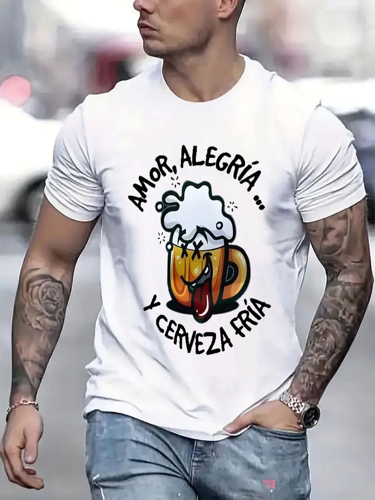 Men Casual Short Sleeve Tee 1 Pcs 100% Heavy Cotton - Comfortable Crew Neck, Soft Adorable Tees Tops