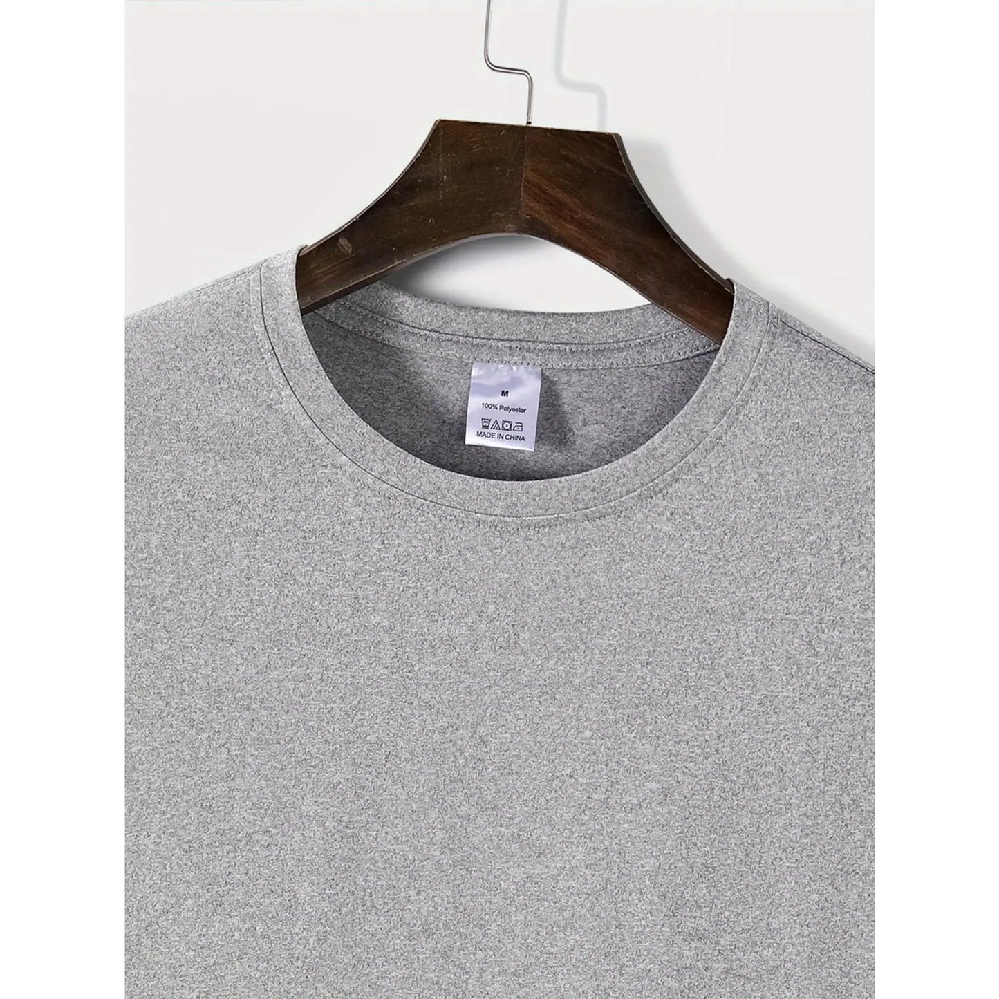 Men'S Casual Fashion Short Sleeve T-Shirt with CR7 Print, Polyester, Lightweight, Regular Fit Crew Neck, Comfortable Elastic Summer Tee, Casual Daily Style, Ideal Gif