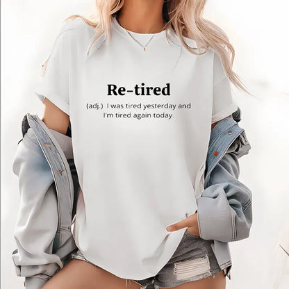 【100%25 Cotton】Funny Retired Definition T-Shirt | Sarcastic Retirement Tee for Men and Women | Premium Quality for a Comfy Fit | Perfect Gift for New Retirees!