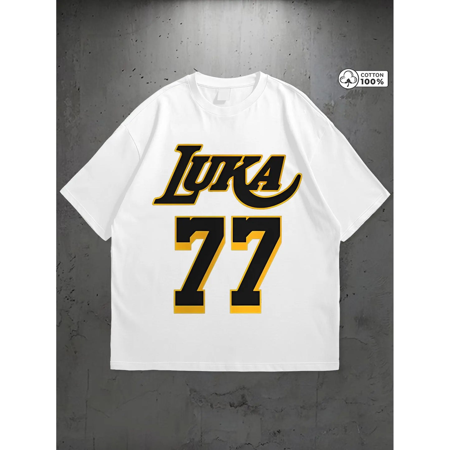 Basketball Icon Graphic Tee - LUKA Sleeveless Top, Breathable Cotton Sportswear for Training & Casual Fans