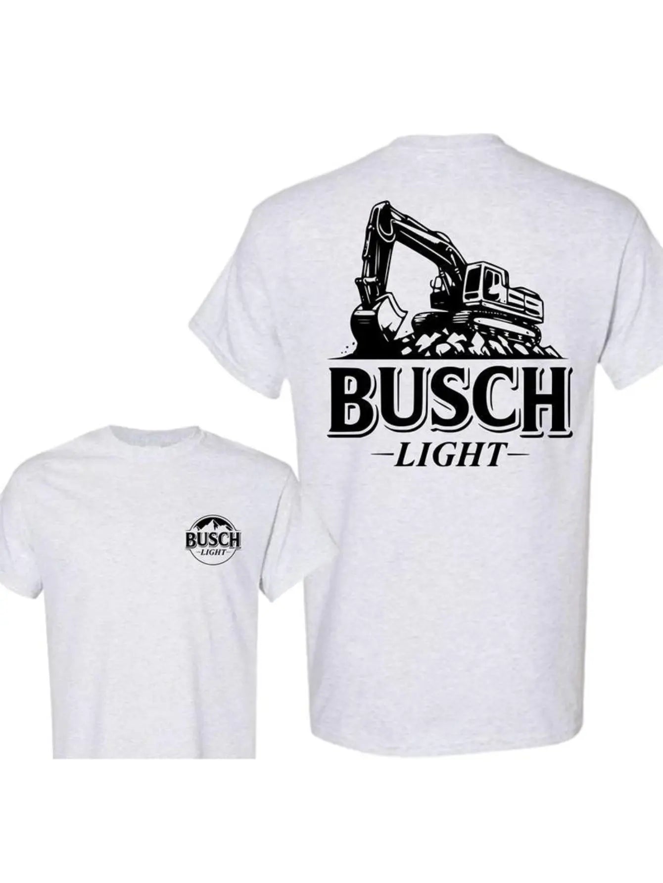 Light T-Shirt, Construction Graphic Tee, Heavy Equipment Operator T-shirt For Men – Funny Construction Workwear T-Shirt For Beer Lovers And Blue Collar Dads Casual Cotton Fabric Menswear Top Fitted Round Neck Loose