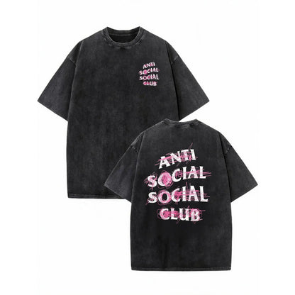 [100%25 Cotton] Lightweight [Graphic Tee]Anti Social Social Club Nevermind Short-Sleeve T-shirt, Unisex Tshirt, Cotton Comfortable Fit, Streetwear Fashion Top for Men and Women, Trendy Casual Tee, Perfect Gift for Him or Her, Mens Womenswear Everyday Wear