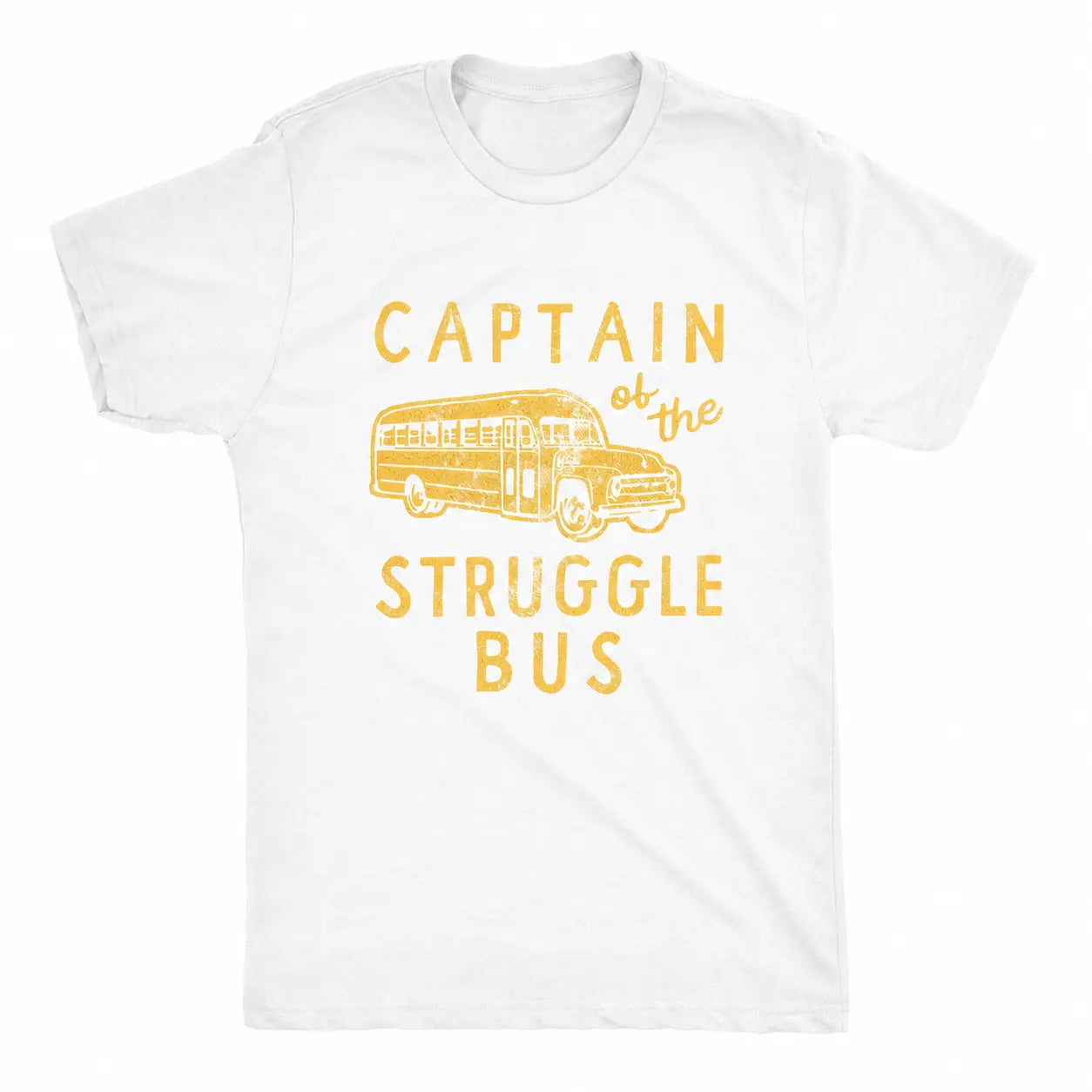 [100%25 Cotton] Mens Captain of The Struggle Bus T Shirt Funny Sarcastic School Bus Graphic Novelty Tee for Guys Mens Funny T Shirts Cool Vintage Fashion T-Shirt Gift Classic Menswear Funny Sarcastic Short Sleeve Novelty Tees