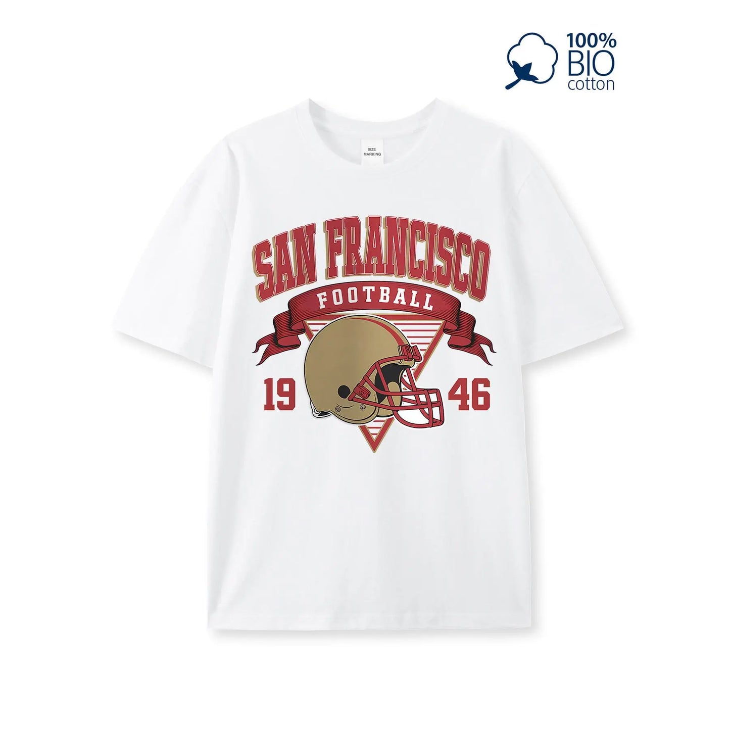 Thoughtful Gifts, Men'S Gifts, Classic San Francisco Football Print, A Men'S Casual T-Shirt Suitable for Football Enthusiasts, Pure Cotton Comfortable, Everything Basic, Unisex.