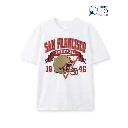 Thoughtful Gifts, Men'S Gifts, Classic San Francisco Football Print, A Men'S Casual T-Shirt Suitable for Football Enthusiasts, Pure Cotton Comfortable, Everything Basic, Unisex.