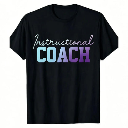 Men'S & Women'S 180gsm Heavyweight 100%25 Coach Appreciation T-Shirt - Elegant Crew Neck Short Sleeve with Leopard Print Lettering & Geometric Pattern, Soft Casual Unisex Shirt for Instructors, Coaches, Teachers - All-Season Crewneck Menswear Tshirt