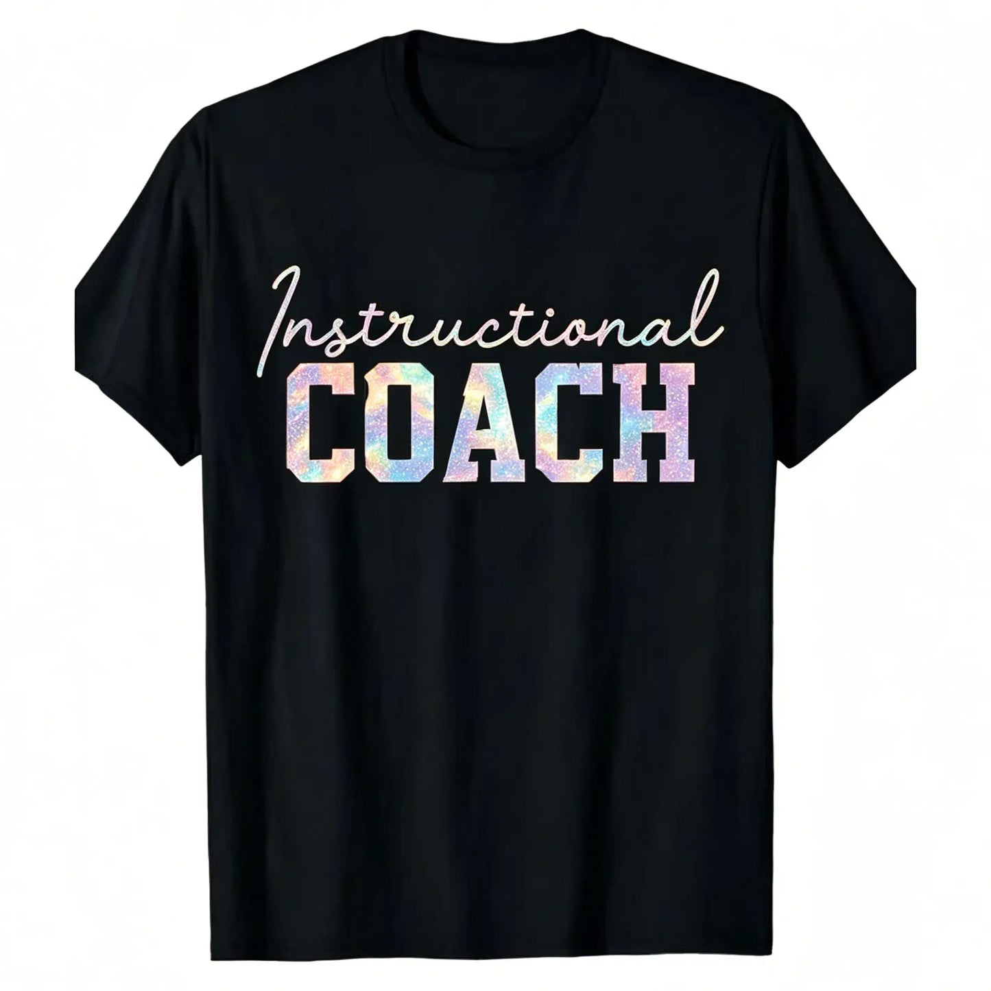 Men'S & Women'S 180gsm Heavyweight 100%25 Coach Appreciation T-Shirt - Elegant Crew Neck Short Sleeve with Leopard Print Lettering & Geometric Pattern, Soft Casual Unisex Shirt for Instructors, Coaches, Teachers - All-Season Crewneck Menswear Tshirt