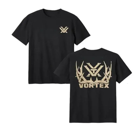 Vortex Antler Logo T-Shirt - Rustic Outdoor Hunting Graphic Tee, Bold Vintage Retro Vibe Cotton Top for Men, Guys Gifts, Male Gifts, Mensfashion Present - KitchenEra