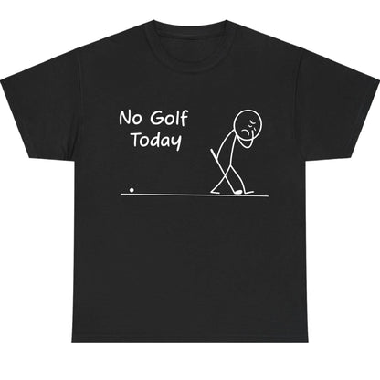 Men's Short-Sleeve Round Neck Graphic T-Shirt - Soft Loose Cotton Shortsleeve Top, Simple Sarcastic "No Golf Today" Print, Casual Sports Weekend Gift Casual T-Shirts