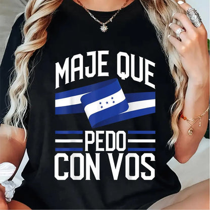 Honduras Flag Print 100%25 Cotton T-Shirt For Catracho Pride With Comfortable Round Neck And Short Sleeves